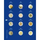 Safe, TOPset, Supplement - 2 Euro coins in capsules - 2023 sheet 44 - Transp/blue preprint sheet - dim: 185x230 mm. ■ per pc.