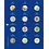TOPset, Supplement - 2 Euromunten in capsules - 2023 blad 44 - Transp/blauw voordrukblad - afm: 185 x 230 mm.