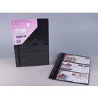 Importa, Feuilles PSIII (2 trous)  3 compartiments (190x110 mm.)  pour FDCs (6pcs.)  TTransp/a. noir intercalaire pour usage recto-verso - dim: 240x338 mm. ■ par pc.