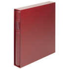 Lindner, STANDARD, Album (18 rings) with slipcase and excl. content - Wine red - dim: 305x317x50 mm. ■ per  pc.
