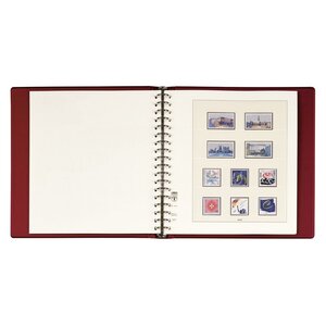 Album Standard (1102Y), incl. boite de protection et sans feuilles - Rouge vin - 18 Anneaux - Dim: 305 x 317 x 50 mm