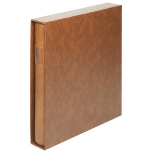 Album Standard (1102Y), incl. boite de protection et sans feuilles - Marron clair - 18 Anneaux - Dim: 305 x 317 x 50 mm