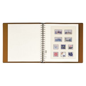 Album Standard (1102Y), incl. boite de protection et sans feuilles - Marron clair - 18 Anneaux - Dim: 305 x 317 x 50 mm