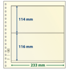 Lindner, T-Blank sheets (18 rings) 2 compartment (233x114, 223x116) Champagne - dim: 272x296 mm. ■ per  pc.