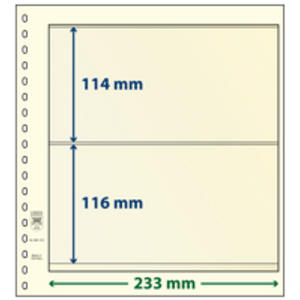 Insert sheets - 2 compartment(s): 233 x 114/116 mm - T-Blanco (802212) - Champagne - 18 Rings