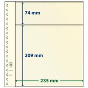 Insert sheets - 2 compartment(s): 235 x 74/209 mm - T-Blanco (802214) - Champagne - 18 Rings