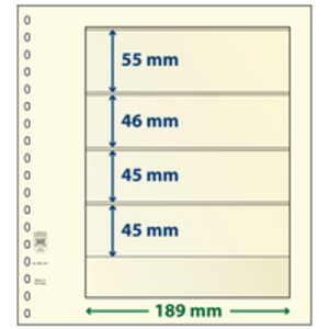 Insteekbladen - 4 vaks indeling: 189 x 55/46/45/45 mm - T-Blanco (802401) -  - Champagne - 18 Rings