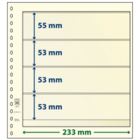Lindner, T-Blank sheets (18 rings) 4 compartment (233x55, 233x53) Champagne - dim: 272x296 mm. ■ per 10 pc.