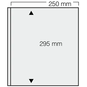 Insteekbladen, Wit 2-zijdig gebruik - 1 vak horizontaal, Garant - 14 Rings - Vak afm: 250x295 mm.
