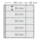 Safe, Feuilles GARANT (14 anneaux) Noir - 2x5 compartiment (190x55, 58x55) Noir - dim: 270x297 mm. ■ par 5 pcs.