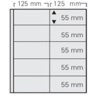 Insert sheets, Fully transparent - 5x2 compartments horizontal - SAFE, Garant - 14 Rings - Pocket dim: 125x55 mm. ■ per 5 piecess.