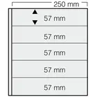Safe, GARANT sheets (14 rings) Transparent - 5 compartment (250x57) White - dim: 270x297 mm. ■ per 5 pc.