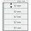 Feuilles de pochettes, Noir Utilisation des 2 côtés - 5 pochettes horizontale, Garant - 14 Anneaux - Dim. Du pochette: 250x57 mm. (Article légèrement utilisé)