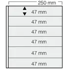 Insert sheets, White 2-sided use - 6 compartments horizontal - SAFE, Garant - 14 Rings - Pocket dim: 250x47 mm. ■ per 5 piecess.