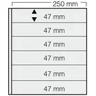 Safe, GARANT sheets (14 rings) Transparent - 6 compartment (250x47) White - dim: 270x297 mm. ■ per 5 pc.