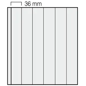Insert sheets, Black 2-sided use - 9 compartments horizontal, Garant - 14 Rings - Pocket dim: 36x295 mm.