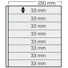 Insert sheets, Black 2-sided use - 8 compartments horizontal - SAFE, Garant - 14 Rings - Pocket dim: 250x33 mm. ■ per piece.