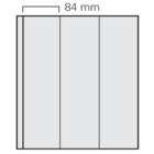 Insert sheets, Fully transparent - 3 compartments vertical - SAFE, Garant - 14 Rings - Pocket dim: 84x295 mm. ■ per 5 piecess.