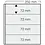 Insert sheets, Fully transparent - 4 compartments horizontal, Garant - 14 Rings - Pocket dim: 250x72 mm.