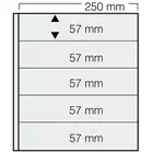 Insert sheets, Fully transparent - 5 compartments horizontal - SAFE, Garant - 14 Rings - Pocket dim: 250x57 mm. ■ per 5 piecess.