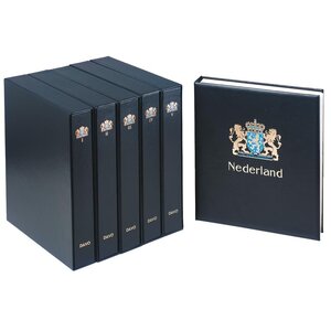 Album -   Nederland (100 gr.), jaren 1970-1989 - Deel   III - type DeLuxe - incl. bladen en cassette - Blauw - Davo (2 Gats)