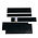 Bandes à pochettes. Assortiment, à découper soi-même - HAWID sur fond noir (antireflet) - Type: H.S2686 ■ par 100 pcs.