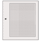 Blanco bladen, met kader en ruitjes print  - Blad kleur: Wit en Zwart printwerk - SAFE (14 Rings) - afm: 270x297 mm. ■ per 10 st.