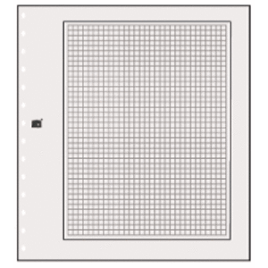 Blanco bladen, met kader en ruitjes print - Blad kleur: Wit en Zwart printwerk (14 Rings)