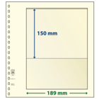 Lindner, T-Blank sheets (18 rings) 1 compartment (189x150) Champagne - dim: 272x296 mm. ■ per  pc.