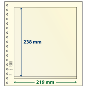 Insert sheets - 1 compartment(s): 219 x 238 mm - T-Blanco (802111) - Champagne - 18 Rings