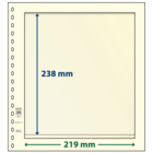 Lindner, T-Blank sheets (18 rings) 1 compartment (219x238) Champagne - dim: 272x296 mm. ■ per  pc.