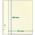 Insert sheets - 1 compartment(s): 223 x 305 mm - T-Blanco (802112) - Champagne - 18 Rings ■ per 10 pcs.