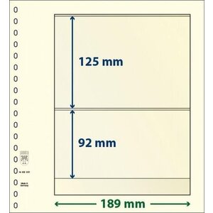 Insert sheets - 2 compartment(s): 189 x 125/92 mm - T-Blanco (802205) - Champagne - 18 Rings