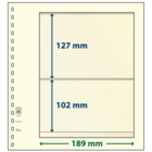 Insert sheets - 2 compartment(s): 189 x 127/102 mm - T-Blanco (802210) - Champagne - 18 Rings ■ per 10 pcs.