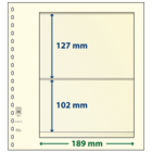 Lindner, T-Blank sheets (18 rings) 2 compartment (189x127, 189x102) Champagne - dim: 272x296 mm. ■ per  pc.