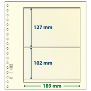 Insteekblad - 2 vaks indeling: 189 x 127/102 mm - T-Blanco (802210) -  - Champagne - 18 Rings