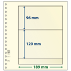 Lindner, T-Blank sheets (18 rings) 2 compartment (189x96, 189x120) Champagne - dim: 272x296 mm. ■ per  pc.
