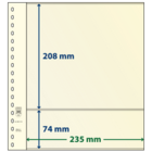 Einsteckblätter - 2 er Einteilung: 235 x 208/74 mm - T-Blanco (802213) - Champagne - 18 Ringe ■ pro 10 Stück