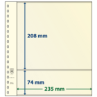 Lindner, T-Blank sheets (18 rings) 2 compartment (235x208, 235x74) Champagne - dim: 272x296 mm. ■ per  pc.