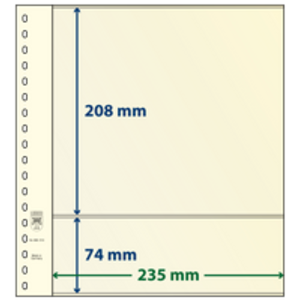 Insteekblad - 2 vaks indeling: 235 x 208/74 mm - T-Blanco (802213) -  - Champagne - 18 Rings