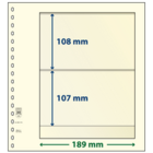 Insert sheets - 2 compartment(s): 189 x 108/107 mm - T-Blanco (802215) - Champagne - 18 Rings ■ per 10 pcs.