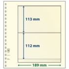 Insert sheets - 2 compartment(s): 189 x 113/112 mm - T-Blanco (802216) - Champagne - 18 Rings ■ per 10 pcs.