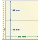 Insteekbladen - 2 vaks indeling: 245 x 142/141 mm - T-Blanco (802217) - Champagne - 18 Rings ■ per 10 stuks