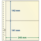Lindner, T-Blank sheets (18 rings) 2 compartment (245x142, 245x142) Champagne - dim: 272x296 mm. ■ per  pc.