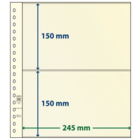 Lindner, T-Blank sheets (18 rings) 2 compartment (245x150) Champagne - dim: 272x296 mm. ■ per 10 pc.