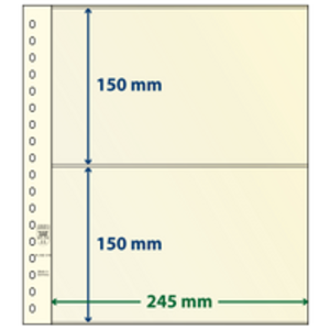 Insert sheets - 2 compartment(s): 245 x 150/150 mm - T-Blanco (802218) - Champagne - 18 Rings