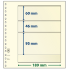 Insert sheets - 3 compartment(s): 189 x 60/46/95 mm - T-Blanco (802302) - Champagne - 18 Rings ■ per 10 pcs.