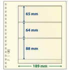 Insert sheets - 3 compartment(s): 189 x 65/64/88 mm - T-Blanco (802304) - Champagne - 18 Rings ■ per 10 pcs.