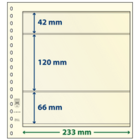 Insert sheets - 3 compartment(s): 233 x 42/120/66 mm - T-Blanco (802309) - Champagne - 18 Rings ■ per pc.