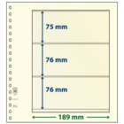 Lindner, T-Blank sheets (18 rings) 3 compartment (189x75) Champagne - dim: 272x296 mm. ■ per  pc.